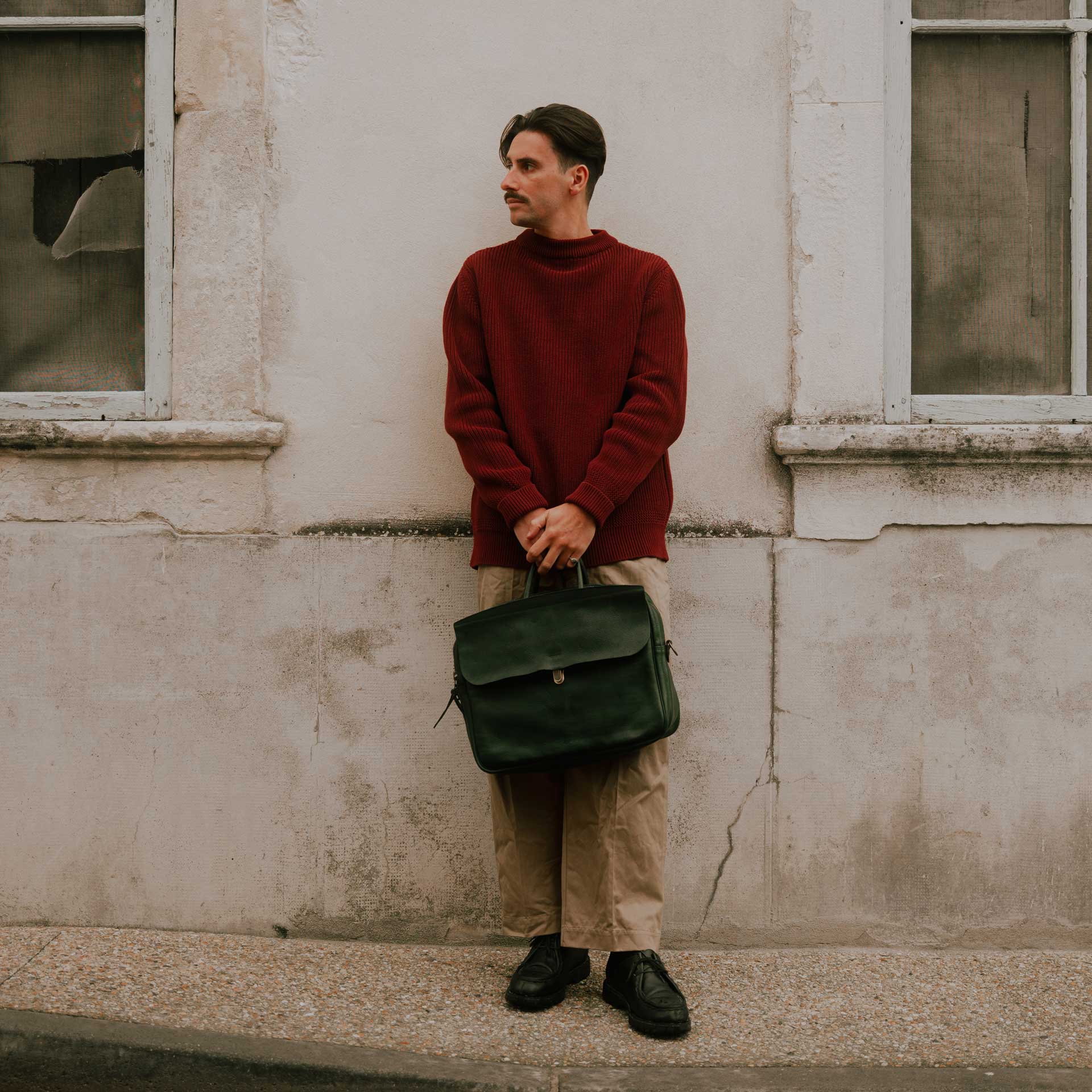 ZEPPO Laptop bag for Men I Men's Leather bag I Made in France